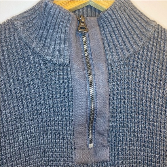 Weatherproof Gray Cotton Waffle Knit Sweater - Picture 2 of 10